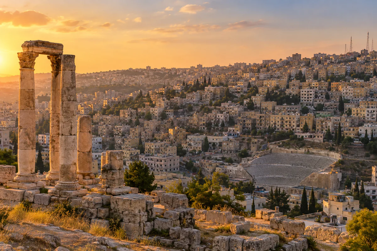 Elevated view of Amman, Jordan