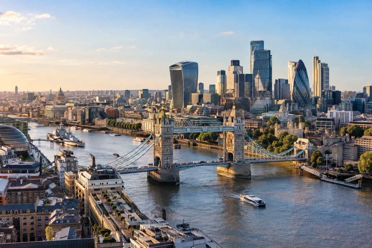 Elevated view of London, United Kingdom
